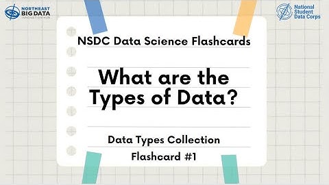 Data Types Flashcard #1: What are the Types of Data?