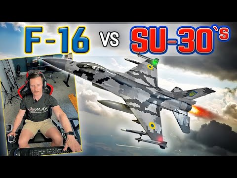 Real Fighter Pilot Flies F-16 vs Su-30's and A-50 | Digital Combat Simulator