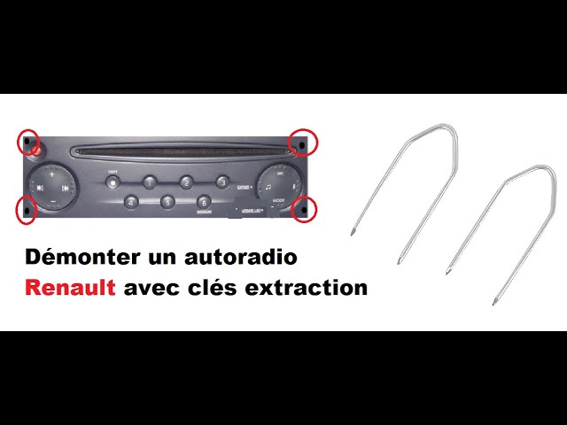 Outils d'extraction de clés de démontage d'autoradio pour Pioneer