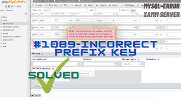 #1089 - incorrect prefix key the used key part isn