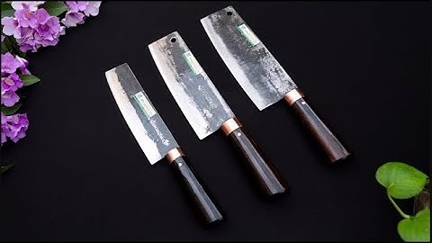 DAO PHÚC SEN, Dao Thái  Ba Kích Thước Cán  Gỗ Mun  Khâu Đồng Đỏ_Hàng Chuẩn Của HTX Dao Phúc Sen