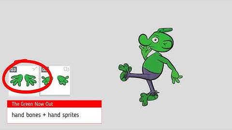 The Green Now Out | Character for Cartoon animator 4 | hand bones Plus hand sprites