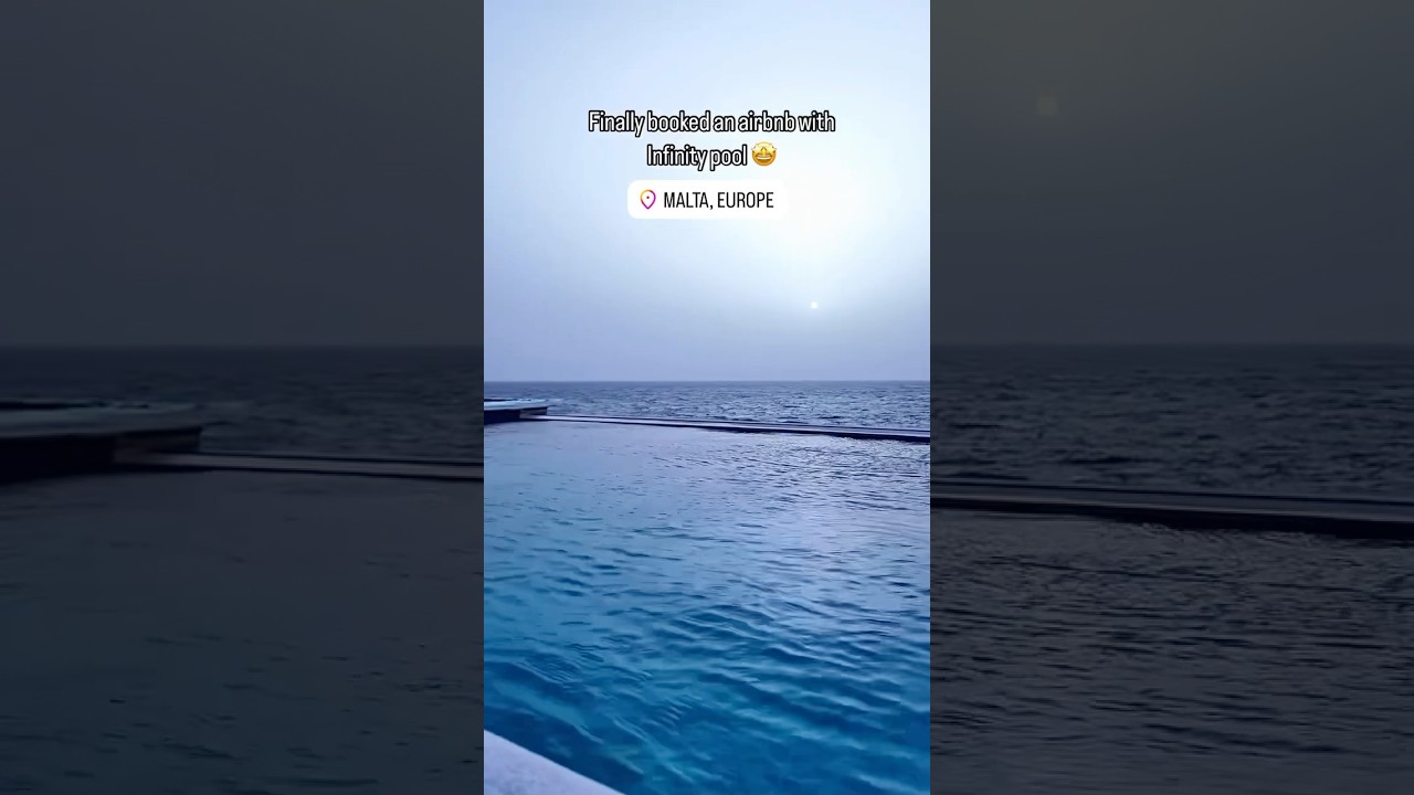 Booked an airbnb in Malta with infinity pool 🤩