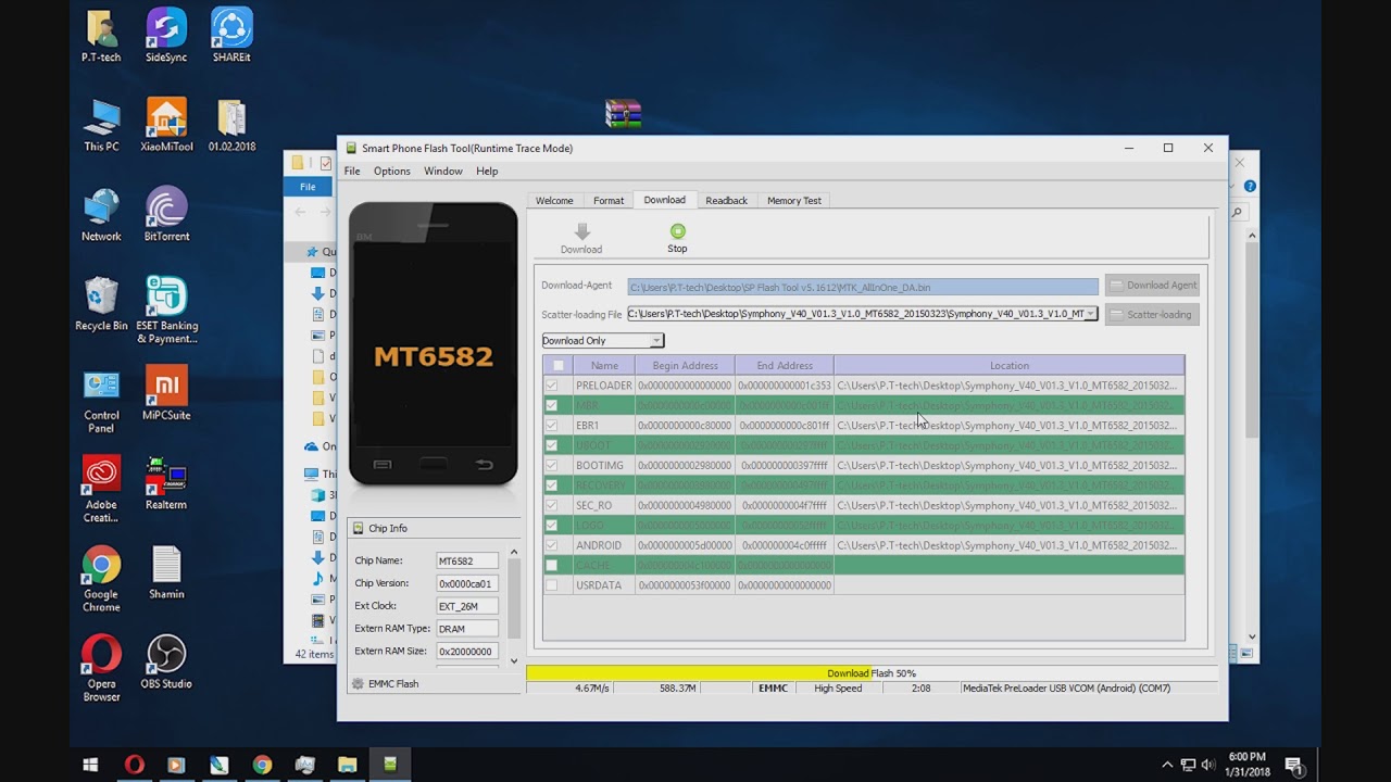 How to flash Symphony V40 & flash file