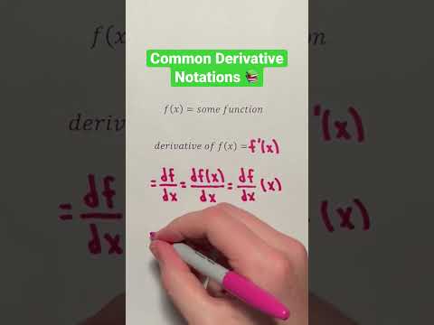 Common Derivative Notations