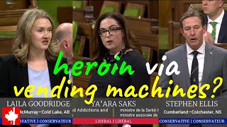 Heroin Distributed Via Vending Machines? Liberal Minister Grilled On So-Called Safe-Supply