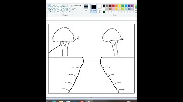 How to draw a scenery with ms paint#shorts#scenery drawing.#viralshorts#, Drawing vedio.