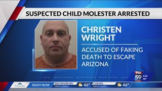 Accused child molester arrested in Indiana after police say he faked his death in Arizona