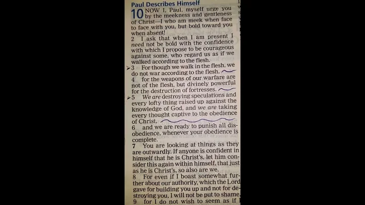 2 Corinthians 10:5-6 (Take your Thoughts Captive, or they will take you to you Captive!)