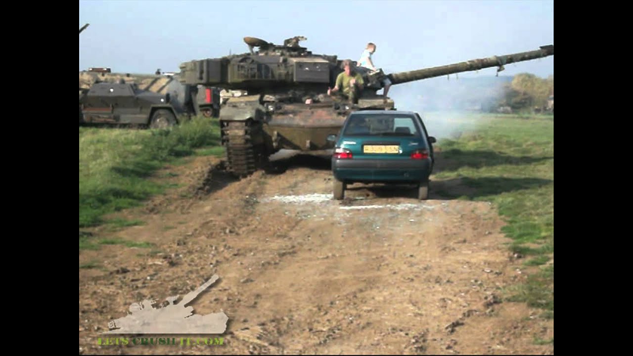 Citroen Saxo Crushed By Child on a Tank! letscrushit.com
