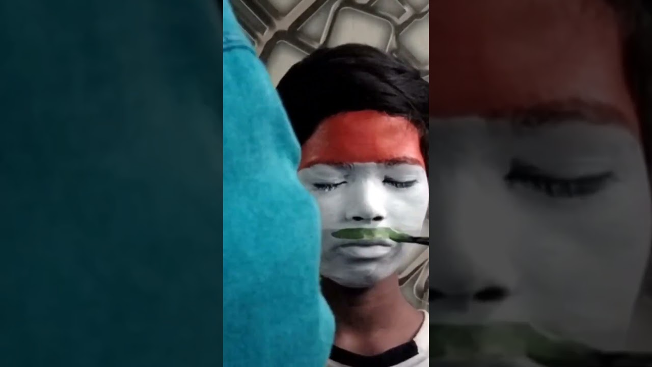 tiranga painting on face ||indian flag painting on face || 