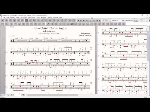 Drum Score - Whitesnake - Love Ain't No Stranger (sample) - YouTube