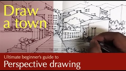 Perspective Drawing : Draw Cityscape 33: Street view and steps in multi point perspective. #shorts
