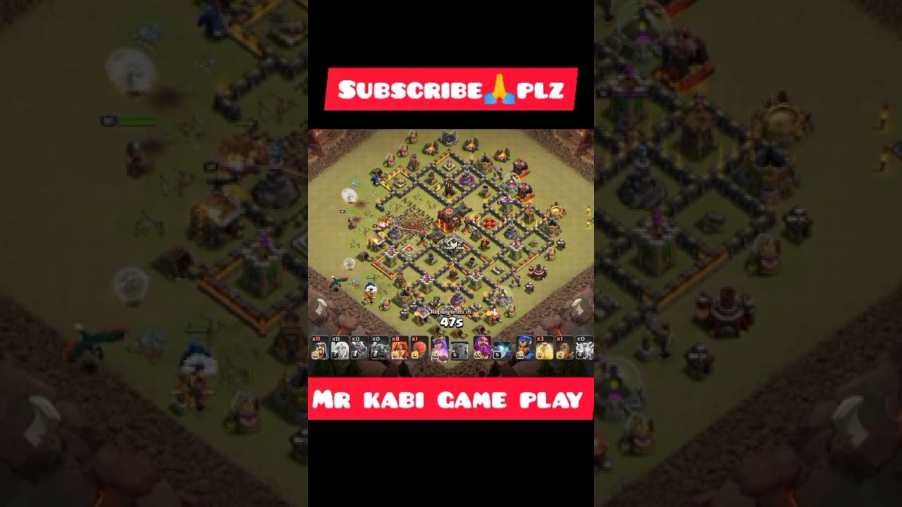 level 14th  attack my level 10th Town hall😊😊😌😌😟