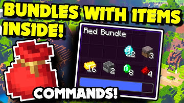 How to Give & Spawn BUNDLES WITH ITEMS INSIDE With Commands in Minecraft 1.21.3+ Java?! [Very Easy]