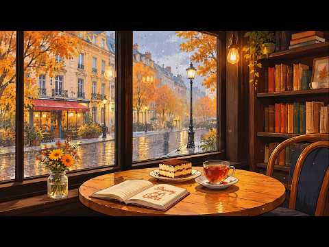 Cozy Fall Cafe Rain | Relaxing Lofi Music for Deep Focus & Sleep