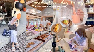 *productive* A DAY IN MY LIFE📝🧘🏻♀️workout,morning to night routine,korean cafe,healthy breakfast