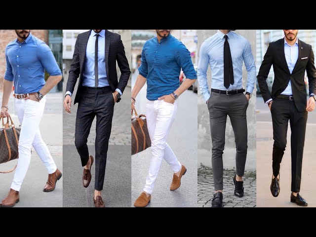 Navy Blue shirt Best Color Combination Outfit For Men || Latest Men Formal  Wear 2021 | Men Fashion - YouTube