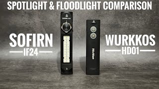 Sofirn IF24 vs Wurkkos HD01 - Spotlight & Floodlight Comparison