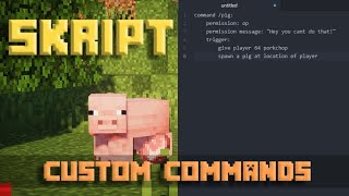 How To Make Custom Commands - Minecraft Skript Tutorial