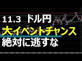 11.3 FX速報 ドル円 トレードポイント