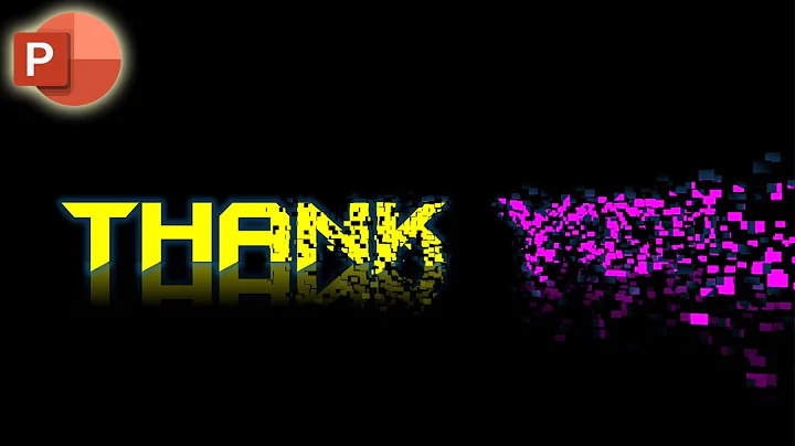 Particles Text Effect Animation Thank you Slide In PowerPoint
