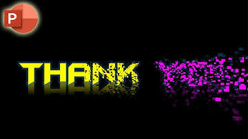 Deeltjes Texteffect Animatie Bedankt Dia in PowerPoint