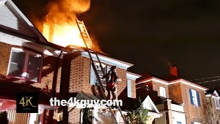 Toronto: Flames shooting through the roof at 2 alarm fire 3/22/2015