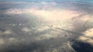 Delta 767-300 in flight over the North Atlantic Tracks