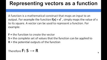 Data Structure Fundamentals - Representing vectors as a function