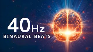 40Hz Binaural Beats, Brainwave Music for Maximum Focus and Concentration, Mental Boost