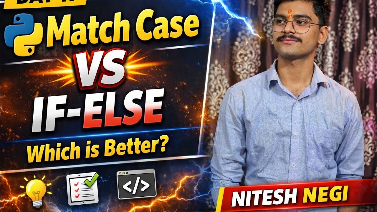  Day 17 : Python Match Case Statement Explained 🚀 | Day 17 Python Series | By Nitesh Negi