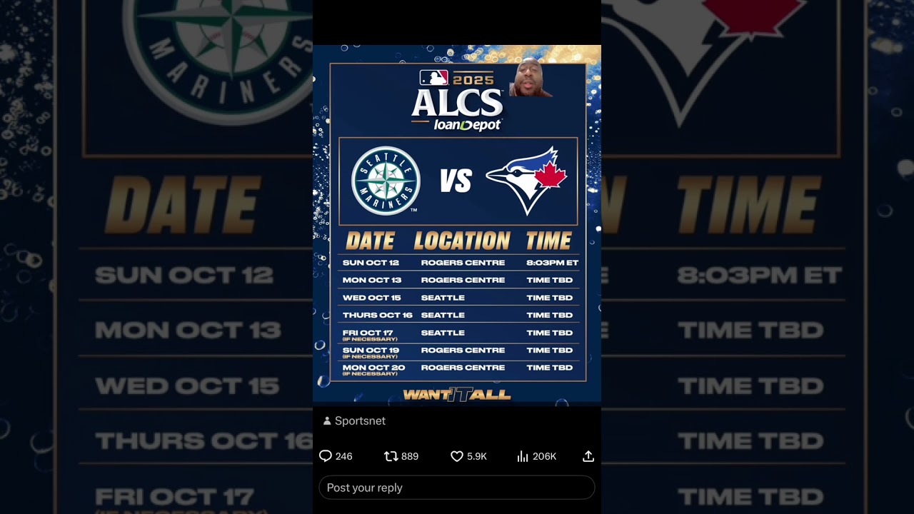 Major league baseball schedule for the ALCS ￼