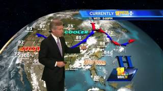 Scattered thunderstorms in the upcoming forecast
