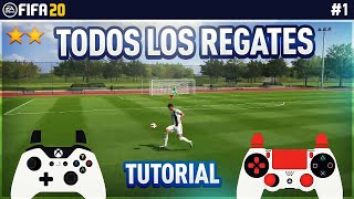 REGATES EFECTIVOS TUTORIAL - TODOS los REGATES de 1 Y 2 ⭐️  FIFA 20 & 19