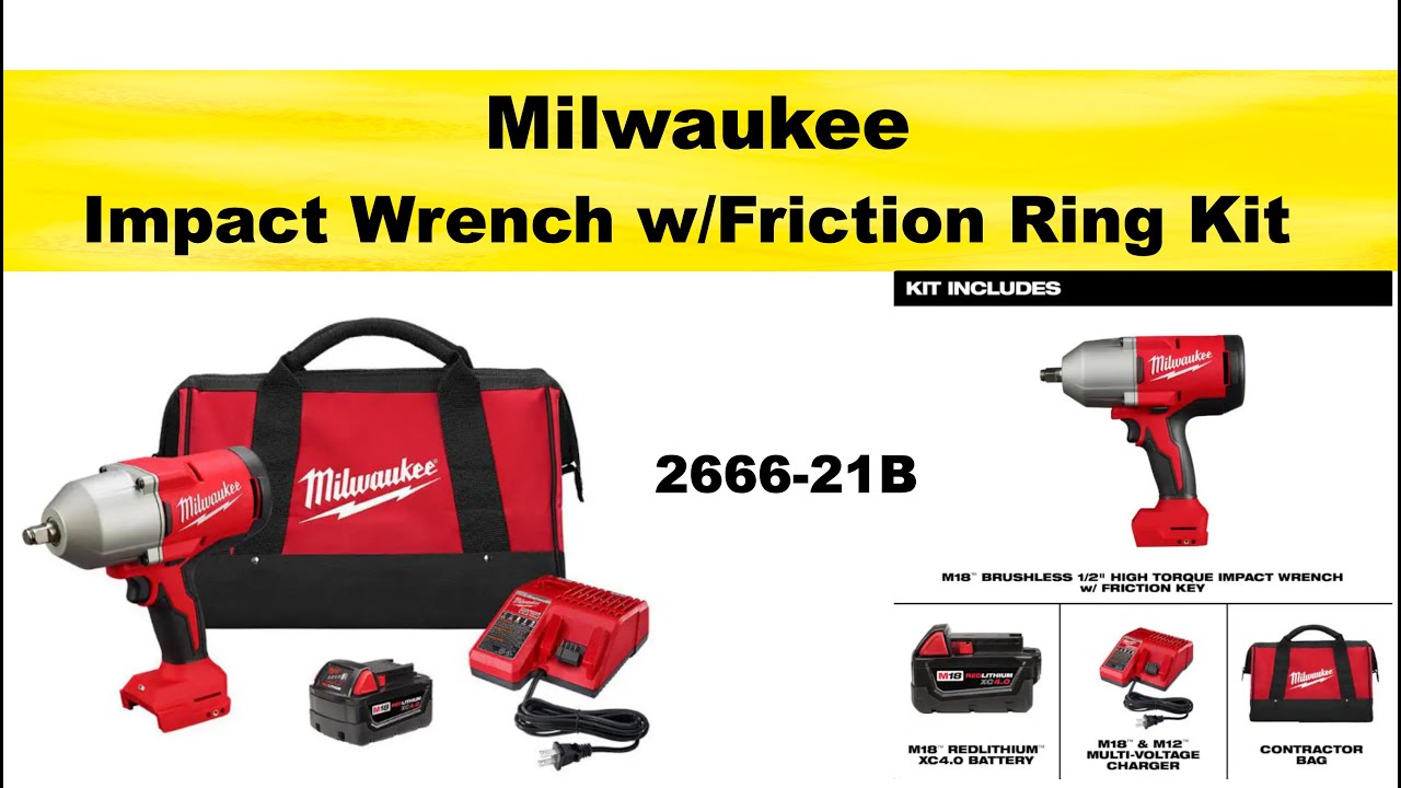 Milwaukee M18 18V Lithium-Ion Brushless Cordless 1/2 in. Impact Wrench with  Friction Ring Kit 2666-21B - The Home Depot