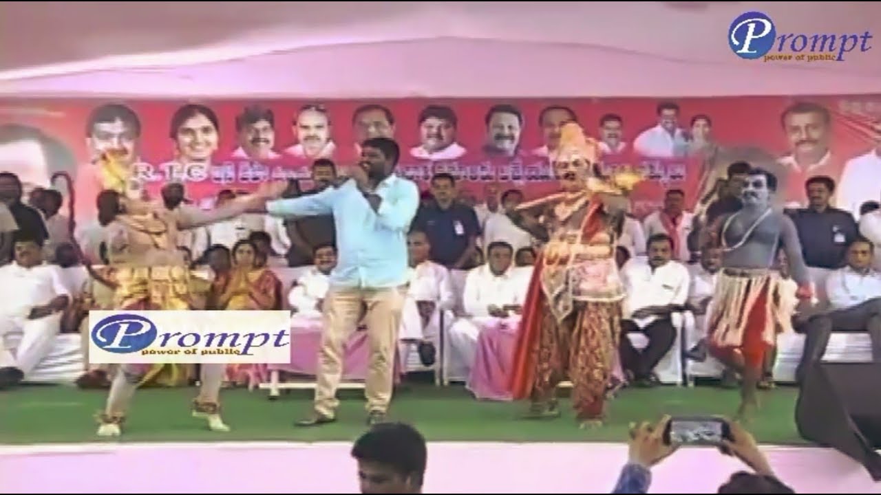 SANGAREDDY నర్సాపూర్ సభలో దుమ్ము లేపిన సాయిచంద్ పాట !! TELANGANA SINGER SAI CHAND !! MISS YOU ANNA !