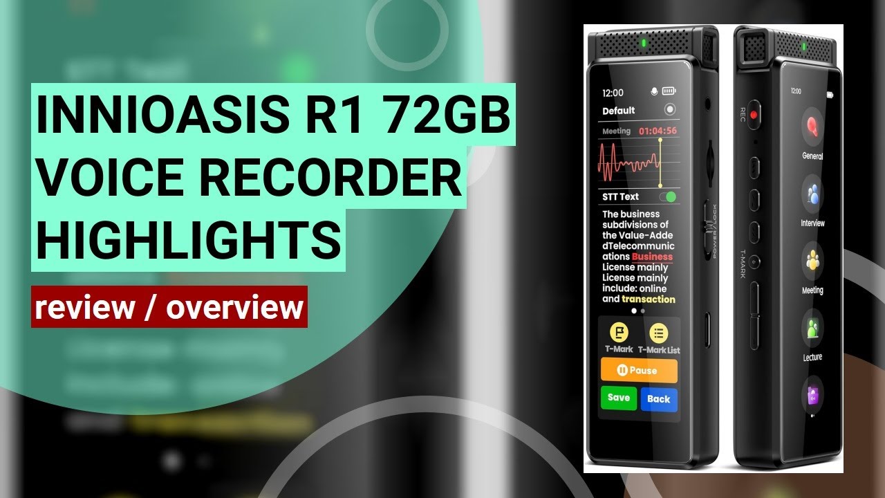 Innioasis R1 Review: The Ultimate 72GB Digital Voice Recorder with ...