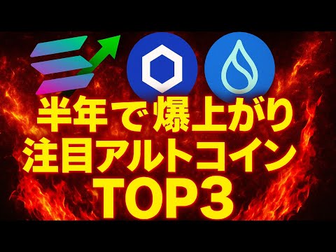 【最新AI分析】今後半年で"爆上げ"期待。注目アルトコインTOP３公開 #SUI #SOL #LINK #ステラルーメン