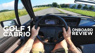 [ENG] POV ONBOARD drive review | VW Volkswagen Golf 1 CABRIOLET 1.6 1989 | 4K