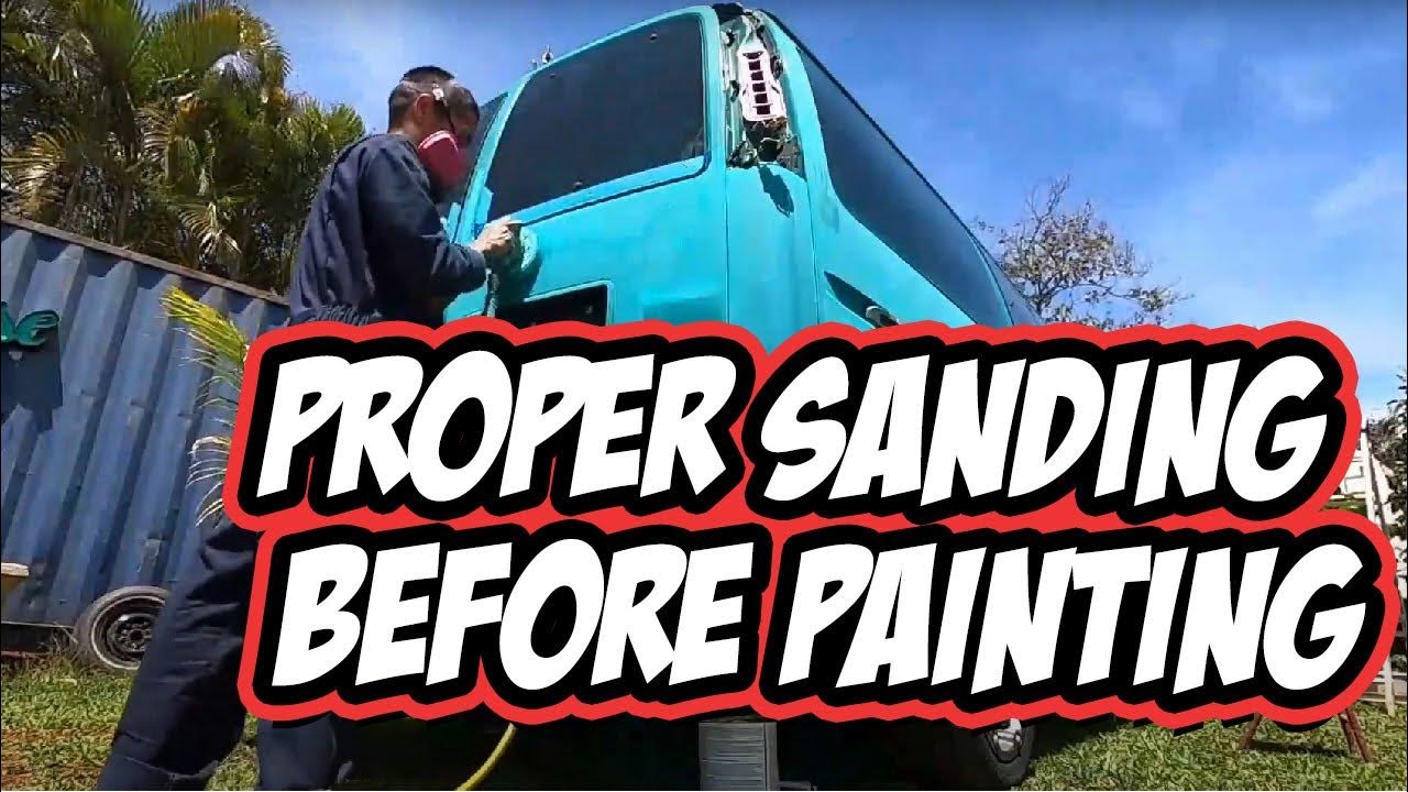 🎯Proper Sanding before Painting Priming with 2k Filler Primer Scuffing w/ 320 Grit 😎🏝 YouTube