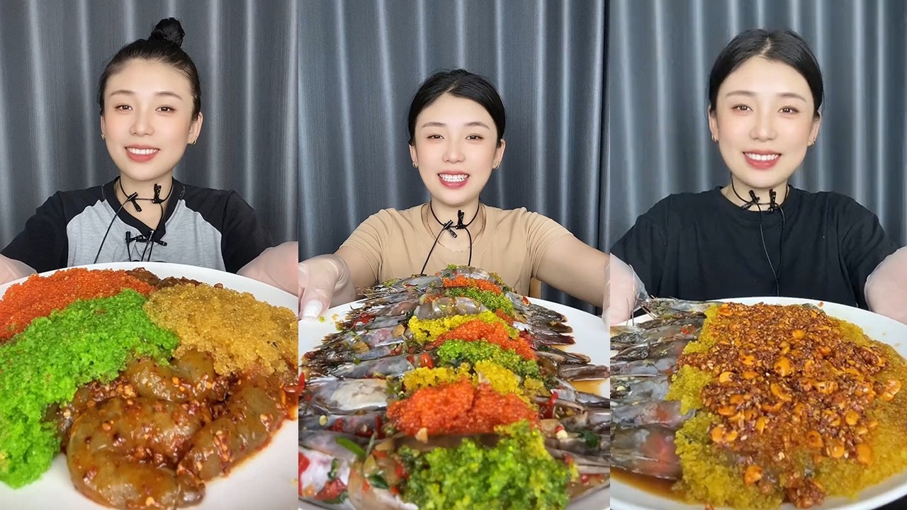 Fish Roe Stuffing 【MUKBANG】Fish roe stuffed shrimp + shrimp with fish roe chili sauce🦐🐟🍋🥜 ...
