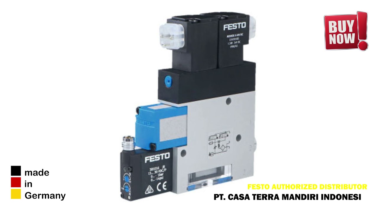 FESTO VACUUM GENERATOR VADMI70P PN.162526 YouTube