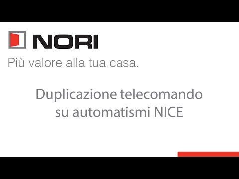Duplicazione telecomando Nice