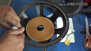 speaker repair in hindi (step by step guide)12in. DJ speaker repair.