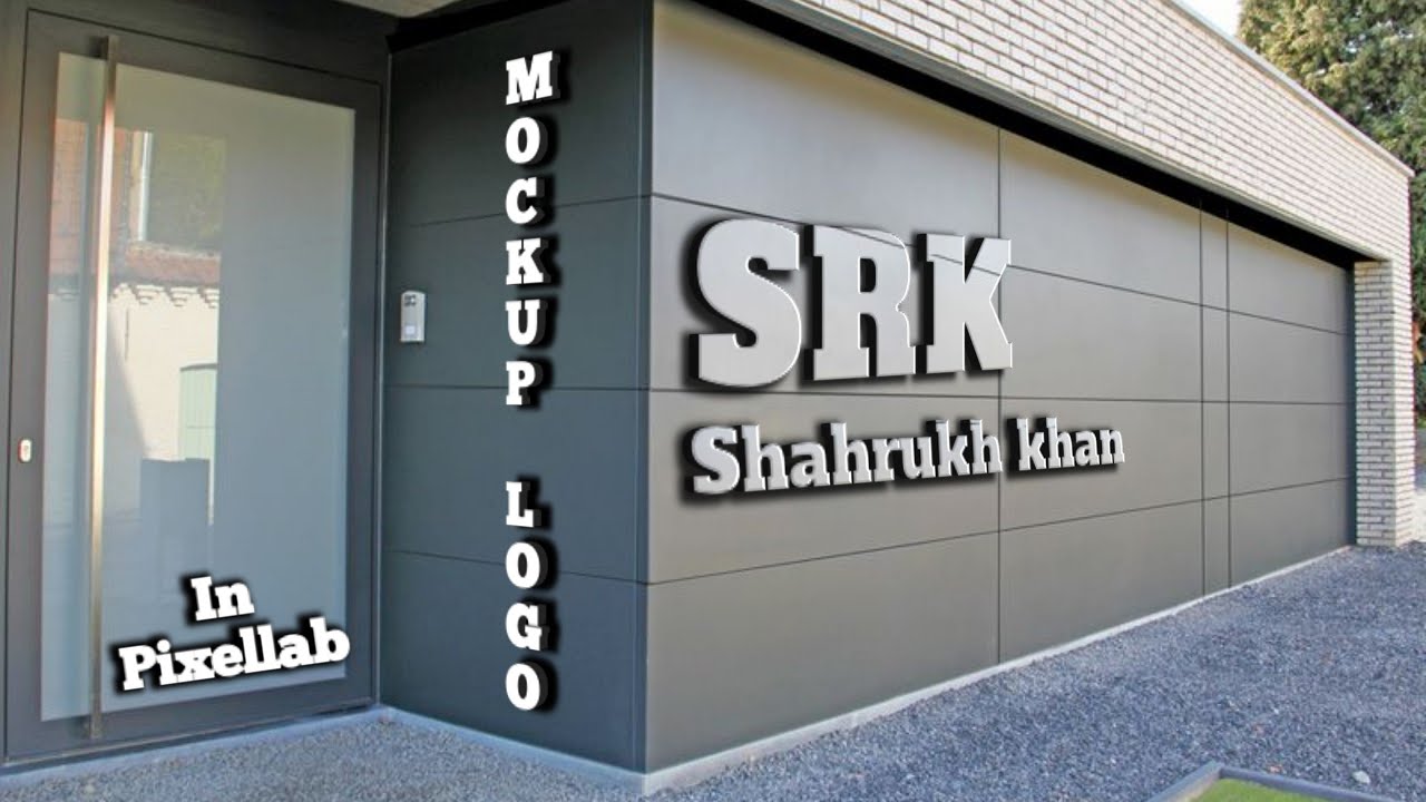 Create Professional Home 3D Logo Signage Wall Mockup in Pixellab