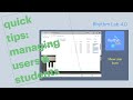 Rhythm lab quick tips  user and student management