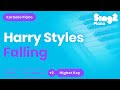 Harry styles  falling higher key karaoke piano