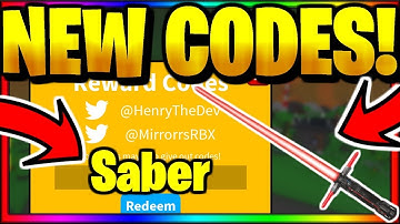 *ALL* 7 NEW OP WORKING CODES! Roblox Saber Simulator [Update 1🎉]