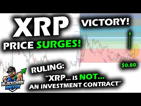 XRP PRICE SURGES on News in SEC vs Ripple Lawsuit, XRP IS NOT A SECURITY, Accumulation Range Escaped